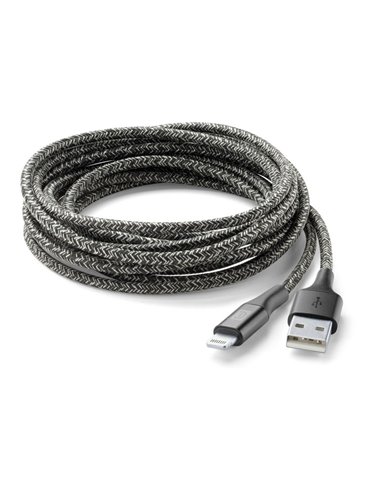 Cablu încărcare și sincronizare Cellularline Long Cable, USB Type-A/Lightning, 2,5m, Negru