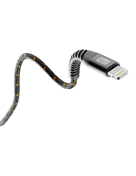 Cablu de încărcare și date Cellularline Strong Cable, Lightning/USB Type-C, 2m, Negru Cablu de încărcare și date Cellularline Strong Cable, Lightning/USB Type-C, 2m, Negru
