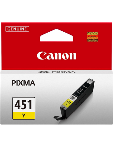 Картридж чернильный Canon CLI-451Y, 7мл, Желтый