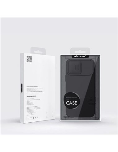 Husă Nillkin iPhone 14 Pro Ma CamShield Silky Magnetic Silicone, Elegant Black