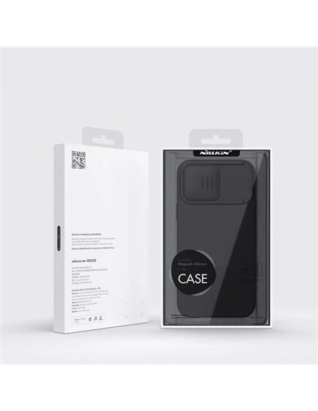 Husă Nillkin iPhone 14 Pro Ma CamShield Silky Magnetic Silicone, Elegant Black