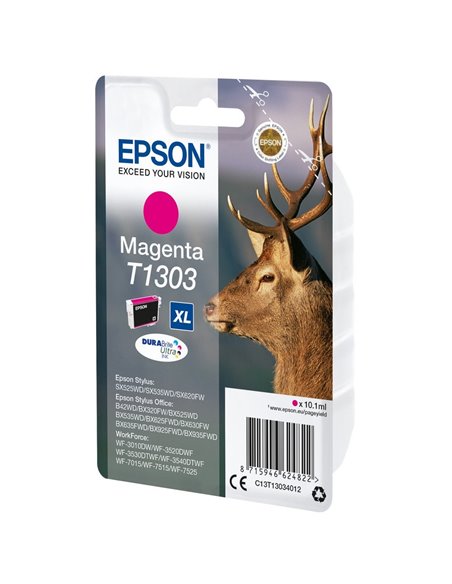 Картридж чернильный Epson C13T13034012, 10мл, Пурпурный