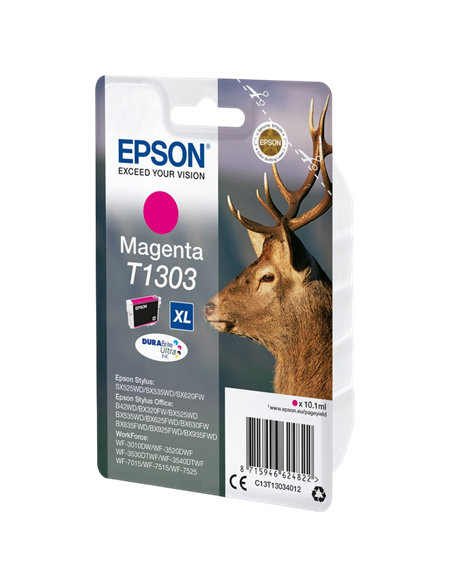 Картридж чернильный Epson C13T13034012, 10мл, Пурпурный