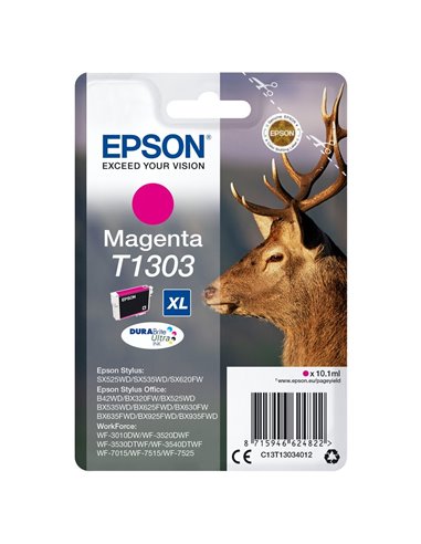 Картридж чернильный Epson C13T13034012, 10мл, Пурпурный