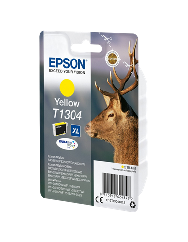 Картридж чернильный Epson C13T13044012, 10мл, Желтый