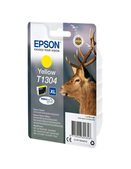 Картридж чернильный Epson C13T13044012, 10мл, Желтый