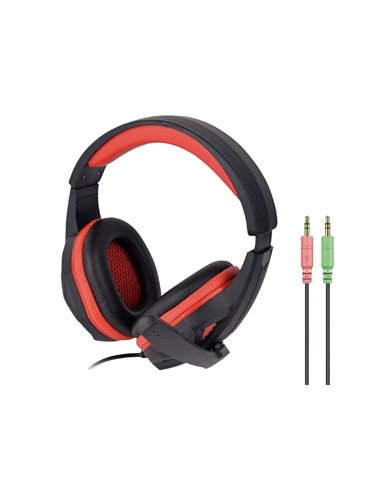 Set Tastatură + Mouse + Mouse Pad + Căști Gembird GGS-UMG4-02, Cu fir, Negru/Rosu