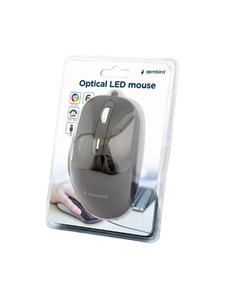 Mouse Gembird MUS-6B-02, Negru