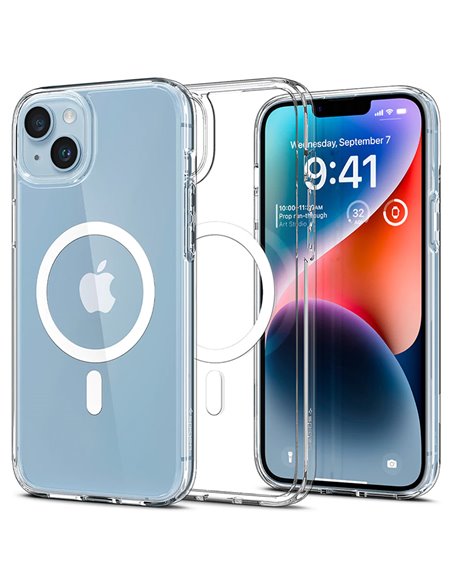 Чехол Spigen iPhone 14, Ultra Hybrid Mag Magsafe, Белый