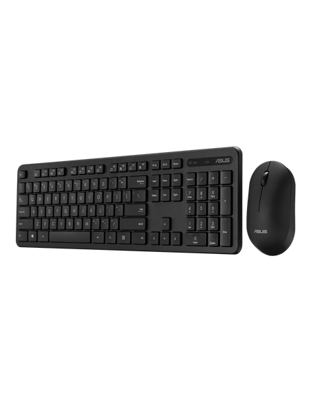Клавиатура и мышь ASUS CW100, Беспроводное, Чёрный