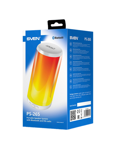 Портативная колонка SVEN PS-260, Белый