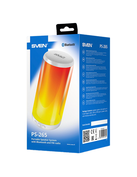 Портативная колонка SVEN PS-260, Белый