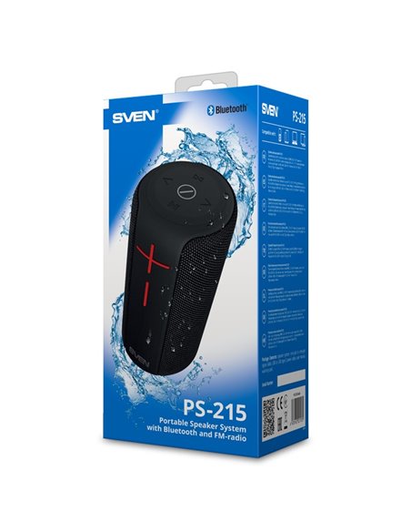 Boxă portabilă SVEN PS-215, Negru