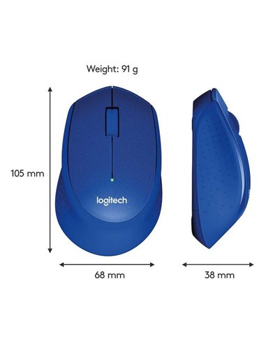 Mouse Wireless Logitech M330 Silent Plus, Albastru