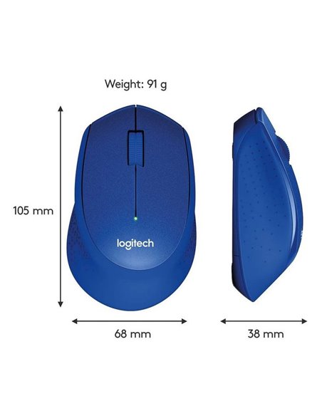 Беcпроводная мышь Logitech M330 Silent Plus, Синий