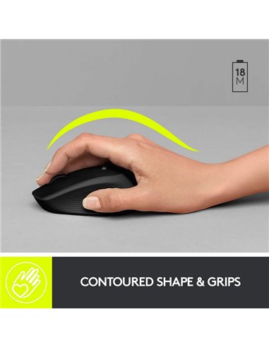 Беcпроводная мышь Logitech M330 Silent Plus, Чёрный