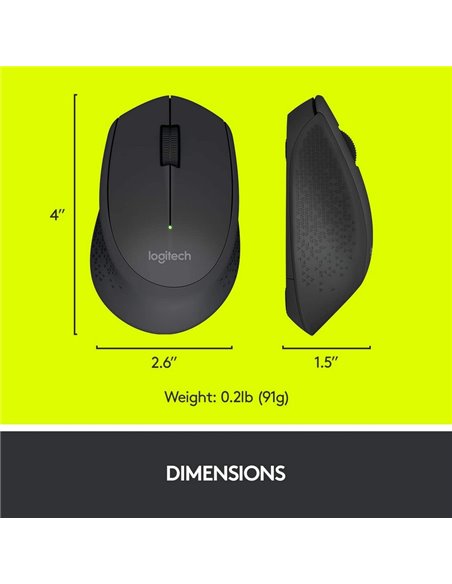 Беcпроводная мышь Logitech M330 Silent Plus, Чёрный Беcпроводная мышь Logitech M330 Silent Plus, Чёрный