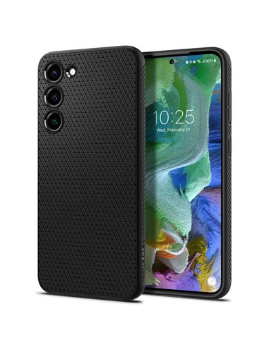 Чехол Spigen Samsung S23+, Liquid Air, Матовый черный