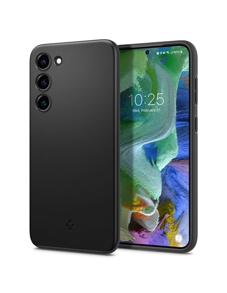 Husă Spigen Samsung S23+, Thin Fit, Negru