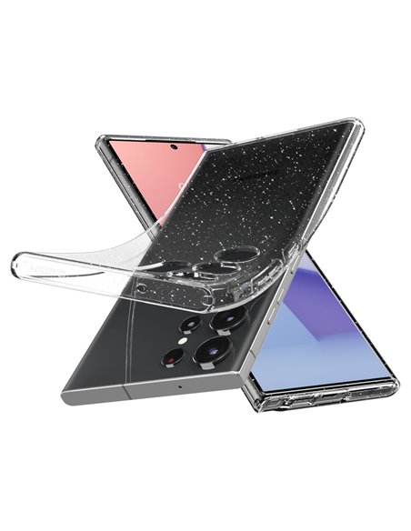 Чехол Spigen Samsung S23 Ultra, Liquid Crystal, Блестящий Кристалл Чехол Spigen Samsung S23 Ultra, Liquid Crystal, Блестящий Кристалл