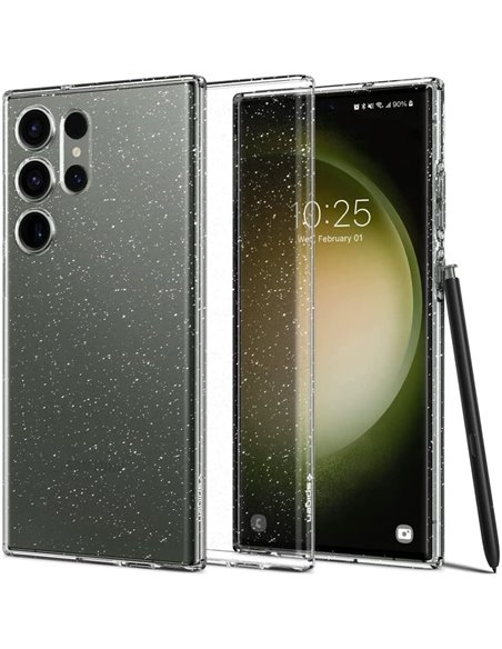 Чехол Spigen Samsung S23 Ultra, Liquid Crystal, Блестящий Кристалл Чехол Spigen Samsung S23 Ultra, Liquid Crystal, Блестящий Кристалл