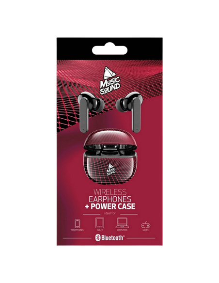 Căști Cellularline Music Sound Fantasy in ear, Negru/Rosu