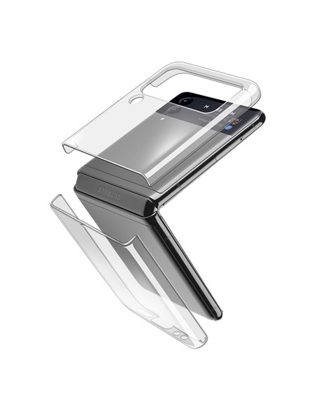 Чехол Cellularline Clear Case - Gal. Z Flip 4, Прозрачный Чехол Cellularline Clear Case - Gal. Z Flip 4, Прозрачный