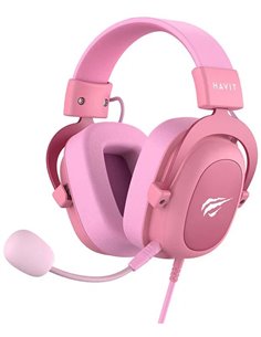 Căști gaming Havit H2002d, Cu fir, Roz 2