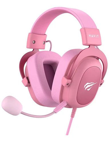 Căști gaming Havit H2002d, Cu fir, Roz