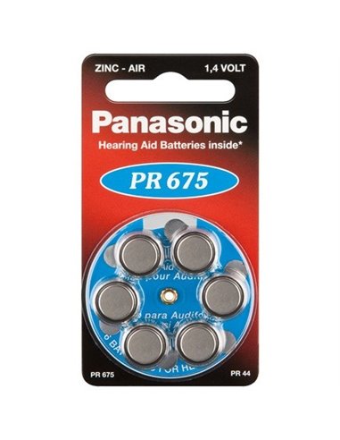 Baterii rotunde Panasonic PR-675H/6LB, PR675, 605mAh, 6buc.
