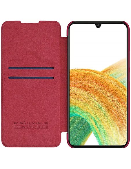 Husă tip carte Nillkin Galaxy A34 - Qin LC, Roșu