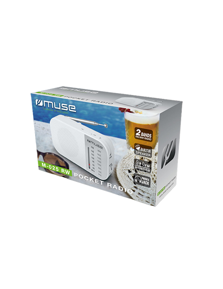 Портативное радио MUSE M-025 RW, Белый