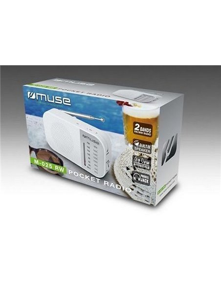Radio portabil MUSE M-025 RW, Alb