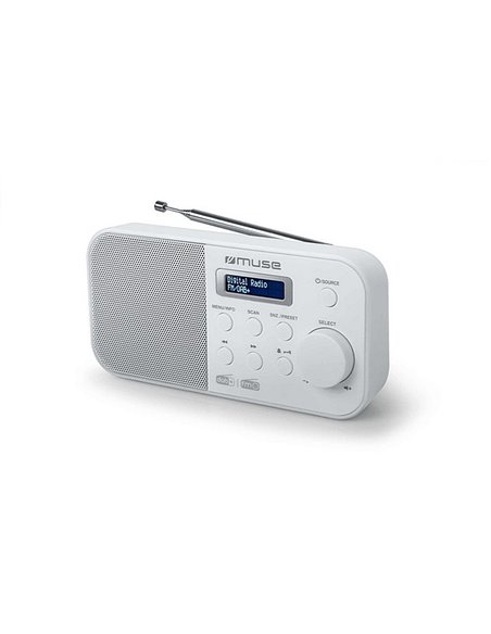 Radio portabil MUSE M-109 DBW, Alb