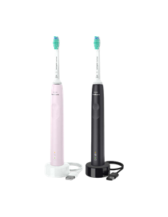 Электрическая звуковая зубная щетка Philips HX3675/15, Чёрный | Розовый
