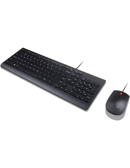 Клавиатура и мышь Lenovo 4X30L79912, Проводное, Чёрный