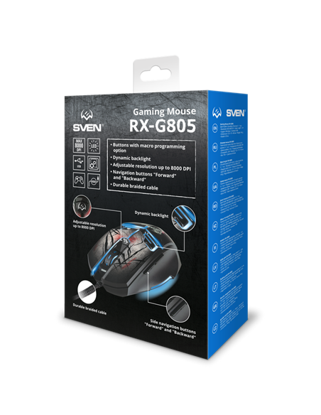 Игровая мышь SVEN RX-G805, Чёрный