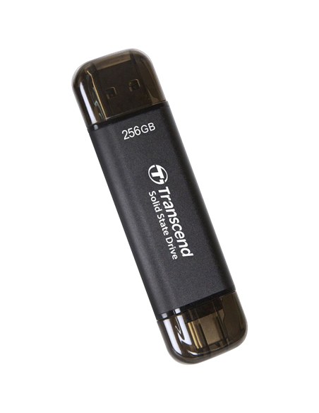 Внешний портативный SSD накопитель Transcend ESD310C, 256Гб, Чёрный (TS256GESD310C)