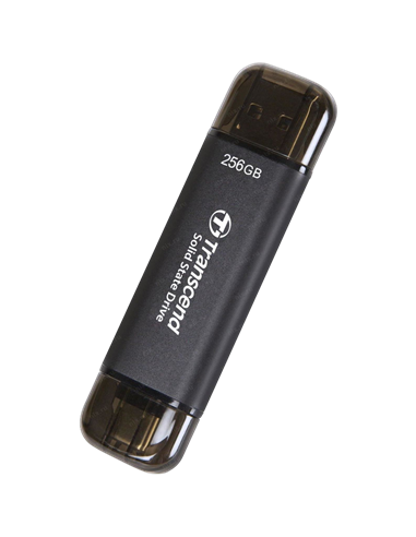 Внешний портативный SSD накопитель Transcend ESD310C, 256Гб, Чёрный (TS256GESD310C)