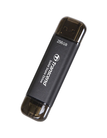 Внешний портативный SSD накопитель Transcend ESD310C, 256Гб, Чёрный (TS256GESD310C)