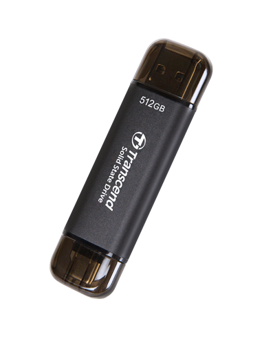 Внешний портативный SSD накопитель Transcend ESD310C, 512 GB, Чёрный (TS512GESD310C)