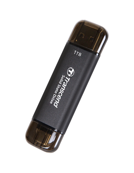 Внешний портативный SSD накопитель Transcend ESD310C, 1 ТБ, Чёрный (TS1TESD310C)
