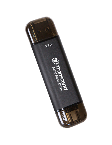 Внешний портативный SSD накопитель Transcend ESD310C, 1 ТБ, Чёрный (TS1TESD310C)