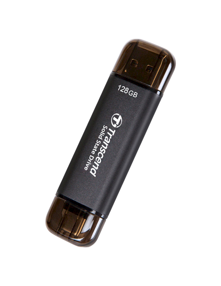 Внешний портативный SSD накопитель Transcend ESD310C, 128 Гб, Чёрный (TS128GESD310C)