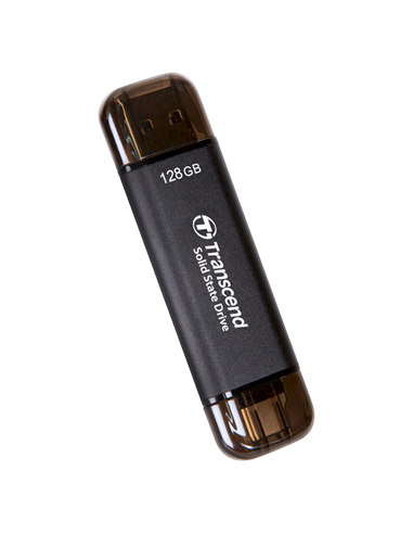 Внешний портативный SSD накопитель Transcend ESD310C, 128 Гб, Чёрный (TS128GESD310C)