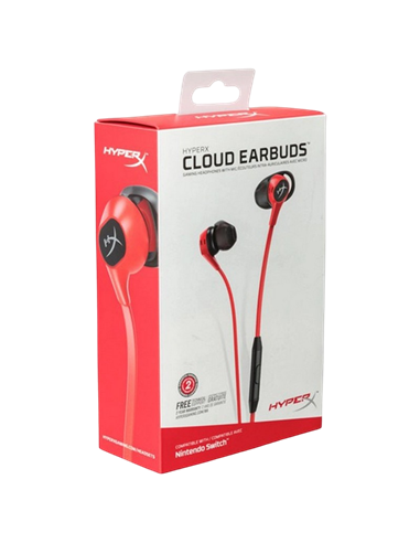 Игровая Гарнитура HyperX Cloud Earbuds II, Проводной аналоговый, Красный