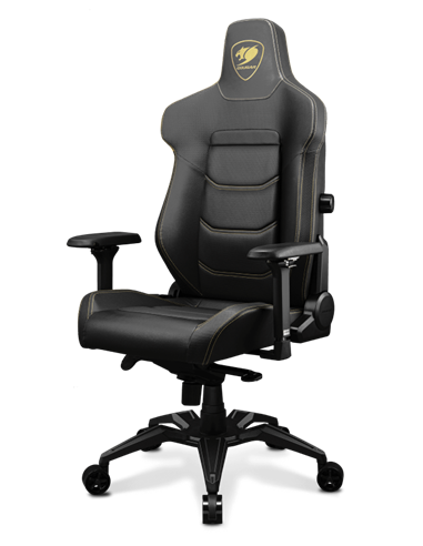 Scaun Gaming Cougar ARMOR EVO, PVC Piele, Negru/Auriu