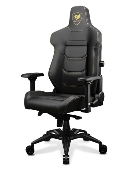 Scaun Gaming Cougar ARMOR EVO, PVC Piele, Negru/Auriu
