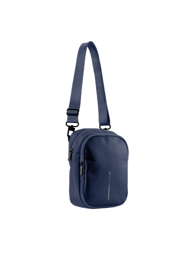 Geantă pe umăr Bobby Boxy Sling, Polietilen tereftalat reciclat, Bleumarin