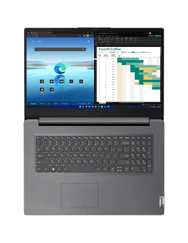 Laptop Business 17,3" Lenovo V17 G4 IRU, Iron Grey, Intel Core i7-1355U, 16GB/512GB, Fără SO
